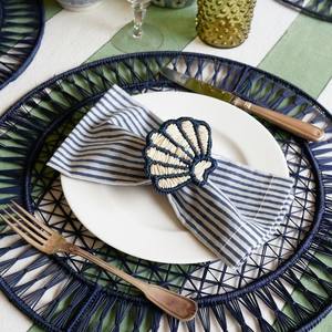 Anillo para Servilletas de Concha Marina de Ratán Costero, Decoración de Mesa Tejida Natural con Tema Playero, Decoración de Mesa Bohemia Rústica Hecha a Mano - Product Image 4