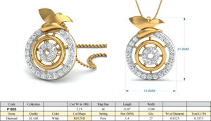 Collar de Latón con Colgante de Rueda Geométrica para Mujer, Chapado en Oro de 18k, Diseño Floral - Product Image 4