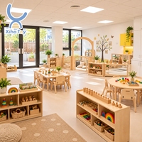 Meubles de maternelle style Reggio, table et chaises en bois courbé Montessori pour école maternelle, garderie, centre d'apprentissage précoce