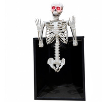 Décoration de maison hantée LED animée avec personnage d'Halloween réaliste et effrayant, durable, rechargeable, en acier et plastique