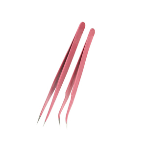 Nouveaux ensembles de pincettes à cils en acier inoxydable de qualité supérieure avec logo personnalisé à faible quantité minimale de commande, y compris une pince à épiler droite et incurvée - Product Image 6