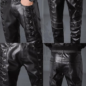 กางเกงหนังสำหรับผู้ชายกางเกงหนังดีไซน์ใหม่ล่าสุด - Product Image 6