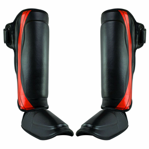 Muay Thai Shin GUARD สนับขาหนังแท้ PU/หนังสังเคราะห์แผ่นหน้าแข้ง - Product Image 5