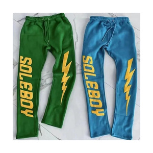 Pantalones de chándal de lona personalizables Ropa activa cómoda Fitness Street Style Jogger con diseños personalizados Bordado Cintura media - Product Image 1