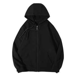 Sweats à capuche zippés pour hommes Vente en gros unisexe couleur unie logo personnalisé taille confortable matériel sweats à capuche qualité supérieure - Product Image 5