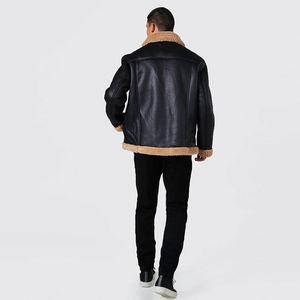 Veste en cuir de peau de mouton de style unique en matériau confortable lourd Veste en cuir de taille normale imperméable avec logo personnalisé - Product Image 4