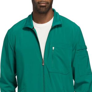 Classic Unisex Medical Scrub Jacket with Snap Front Closure Functional <b>Pockets</b> and Durable Fabric for Hospital <b>Staff</b> - Product Image 2