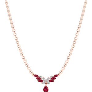 REYES Minimaliste Fine Jewelry Poire Cut 2.75 Carat Rubis Gemstone Pendentifs Dernier Design Pendentifs Moissanite en Argent Sterling 925 - Product Image 2