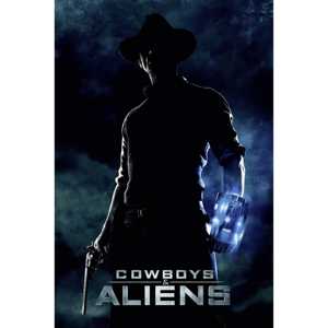 Affiche Cowboys & Aliens Jake Lonergan, style défilement imprimé numériquement, pour la décoration de la maison, en polyester et plastique durables - Product Image 1