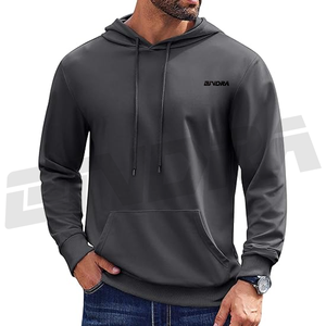 Être humain hommes sweat à capuche bleu coupe régulière pull sweat coton mélange doux chaud élégant casualwear streetwear oem odm - Product Image 3