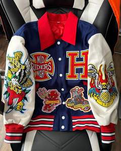 เสื้อแจ็คเก็ตเลตเตอร์แมนแบบวาร์ซิตี้ คุณภาพสูง รับผลิตตามสั่ง บริการ OEM ODM  โลโก้ส่วนตัว แห้งเร็ว ดีไซน์คลาสสิก ปกตั้ง - Product Image 1