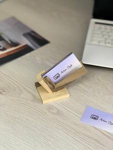 Tarjetero de Madera Minimalista Moderno para Tarjetas Bancarias, Estuche Delgado para Tarjetas de Crédito de Madera Natural - Product Image 5