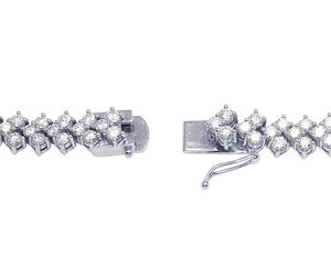 Chaîne tennis classique sertie de pierres de moissanite, plaquée or, en argent sterling, pour mariage et cadeau - Product Image 4