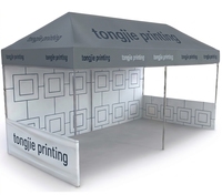 Tentes pliantes pour événements, imprimées sur mesure en usine, à simple couche, 10x10 et 10x15 pieds, type Pop-up Canopy