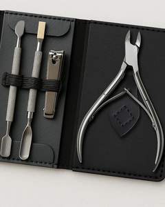 Factory Wholesale 4pcs Cuticle Trimmer Set - Nail Care Polish Cleaning, Essential Manicure, Pedicure Kit (Double <b>Edge</b> Kit) - Product Image 2