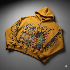 เสื้อฮู้ดซิปผู้ชายผ้าเฟรนช์เทอร์รี่ขายส่ง แบบยูนิเซ็กซ์ สั่งทำได้ 400 500 600 GSM ผ้าฝ้าย 100% ซิปเต็มตัว พิมพ์ลายดิจิทัลคุณภาพดีที่สุด - Product Image 1