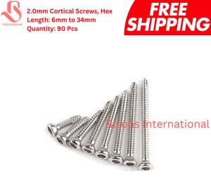 BISONS - Tornillos Corticales Autoperforantes de 2.0 mm para Cirugía Veterinaria, Implantes Ortopédicos Manuales de Acero Inoxidable - Product Image 5