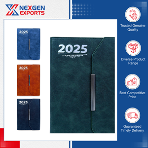 Fournisseur réputé vendant des carnets de notes en cuir reliés à la couture, de qualité supérieure, imprimés modernes, avec logo personnalisé, options de couleurs - Product Image 5