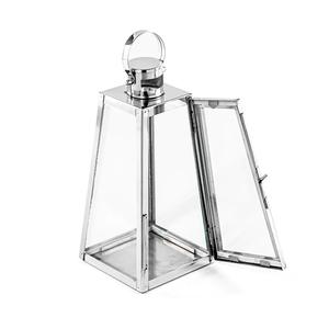 Handmade <b>Silver</b> Stainless Steel Vintage Style Glass Lantern Christmas Home Decoration Hanging <b>Candlestick</b> Holder - Product Image 2