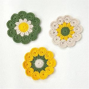 Dessous de verre en macramé respectueux de la terre du fabricant de confiance avec appel fait à la main et corps rond tissé adapté aux amateurs d'éco - Product Image 2
