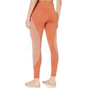 กางเกงโยคะผู้หญิงผลิตในปากีสถาน เอวยางยืดปานกลาง ผ้าสแปนเด็กซ์/ไนลอนเนื้อเนียน ยืดหยุ่น ทนทาน ความยาวเต็มตัว - Product Image 3