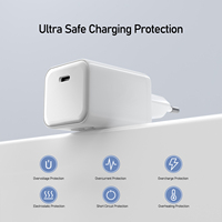 Chargeur GaN 65W USBC PD Adaptateur de chargeur rapide pour téléphone portable Prise d'alimentation USBC pour iPhone 16/15 /iPad/Samsung S25