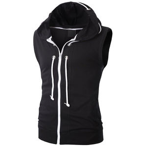 Débardeur de sport pour homme avec logo personnalisé, sans manches, grande taille, sweat-shirt de sport, vêtements de sport, séchage rapide, veste pour homme avec capuche - Product Image 2