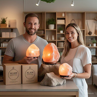 Lampe de sel de l'Himalaya biologique naturelle écologique de qualité supérieure, 8-10 kg, faite à la main, décoration d'intérieur, personnalisée, fleur, amour, Feng Shui