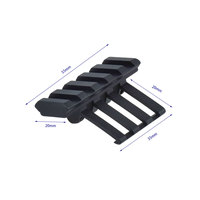 Support de fixation en alliage d'aluminium à rainure latérale à 45 degrés, décalé de 20 mm, pour accessoires de montage de lunette tactique extérieure