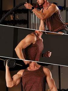 Trendy <b>Men's</b> Custom Logo Sleeveless <b>Gym</b> <b>Vest</b> Muscle Tank Top for <b>Gym</b> Workout Bodybuilding Fitness Training and Athletic Wear - Product Image 2