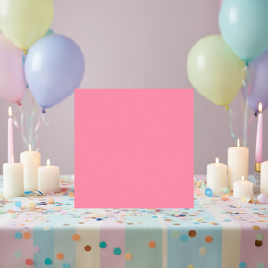 Serviettes de table rose Party Love 33x33cm, lot de 12, vaisselle de fête - Product Image 3