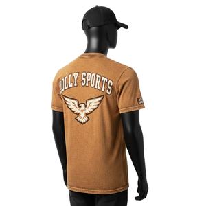 Camiseta 100% algodón para hombre, corte holgado, estampada, estilo vintage, lavado ácido, tela transpirable, con logotipo personalizado. - Product Image 5