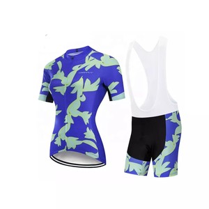 Derniers maillots de cyclisme pour femmes Ensemble short rembourré 3D à manches courtes et respirant Chemise de vélo OEM Vêtements de cyclisme Pantalons longs et courts Vélo - Product Image 2