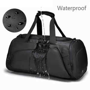 Bolsa de gimnasio para hombres y mujeres Bolsa de lona deportiva Mochila de viaje Weekender Bolsa de noche con compartimento para zapatos Negro - Product Image 2