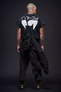 เสื้อฮู้ดผู้ชายสไตล์ฮิปฮอปไซเบอร์พังค์สีดำสไตล์สตรีทแวร์สไตล์ญี่ปุ่น - Product Image 4