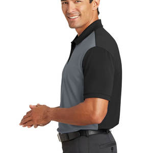 Polo de ajuste moderno personalizado 100% algodón Colorblock - Product Image 3