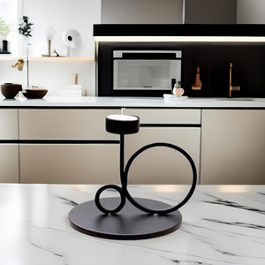 Bougeoirs en métal pour décoration de mariage Conception personnalisée faite à la main Supports de plancher de ferme Bougeoirs - Product Image 3