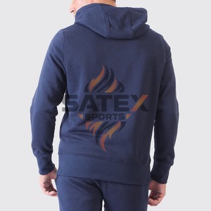 Ensemble survêtement homme en coton de haute qualité avec logo personnalisé, sweat-shirt et pantalon deux pièces, léger et respirant - Product Image 3
