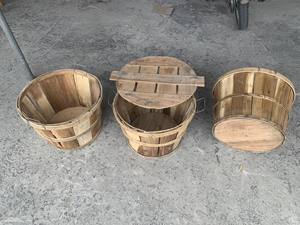 Vietnam Manufacture <b>Wooden</b> Bushel Crab <b>Basket</b> With Lid / <b>Wooden</b> Crab Bins Eco-Friendly Rustic <b>Baskets</b> Cheap Price - Product Image 5
