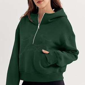 Cheap Price Long Sleeves Women Half <b>Zipper</b> Hoodies Custom Design Women Half <b>Zipper</b> Hoodies <b>for</b> <b>Sale</b> - Product Image 2