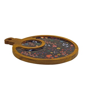 Tabla de Cortar de Madera de Mango con Forma Única, Impresa con Esmalte, para el Hogar y la Cocina, como Posavasos para Hoteles, Nuevo Modelo para Cortar Queso - Product Image 3