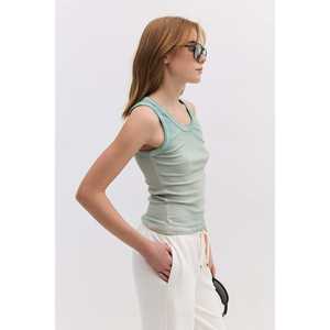 Blusa Casual de Manga Larga con Cuello Redondo y Efecto Desgastado, con Logotipo Frontal, Corte Regular, 220g, 95% Algodón - Product Image 4