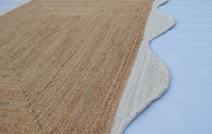Alfombra de yute hecha a mano Alfombra de yute trenzada Alfombra sostenible Alfombra tejida a mano para sala de estar y dormitorio - Product Image 1