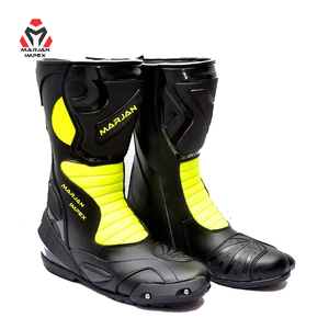 Bottes de course de moto en cuir, norme CE, chaussures de course sur piste avec protection de la cheville, semelle antidérapante pour les motards, équipement professionnel Blade - Product Image 1