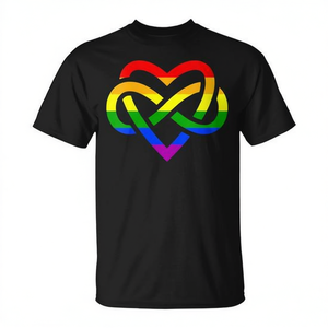 T-shirt LGBTQ avec symbole Cœur Infini Polyamorie – Collection Premium Drapeau Fierté Gay – Vêtements Compressés pour Promotions Enfants - Product Image 3