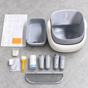 <span class=keywords><strong>Lettiera</strong></span> Autopulente Automatica per Gatti Best Seller con Doppio Sensore di Sicurezza e Controllo Tramite App, Sacchetti di Plastica Inclusi, Grigio-Bianco - Product Image 2