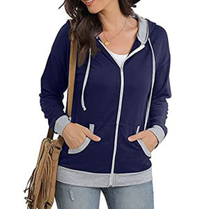 Sudaderas con Capucha, Nueva Llegada, Precio al por Mayor, Cierre Frontal con Bolsillos, Sudadera Ecológica para Mujer, Uso Invernal, Superventas 2022 - Product Image 1