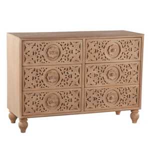 Table de chevet moderne écologique en bois massif avec 2 tiroirs pour chambre à coucher salon usage domestique - Product Image 1