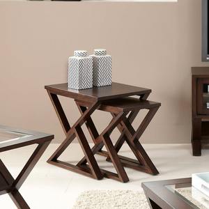 Table gigogne en bois peu encombrante avec design pliable pour un rangement facile et des meubles de maison élégants - Product Image 6