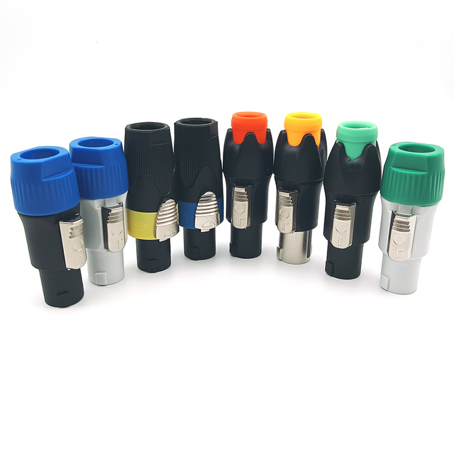 Metal Speaker 4 Core Connector XLR Connector Aviation Audio Plug Head Power Amplifier Audio Connector